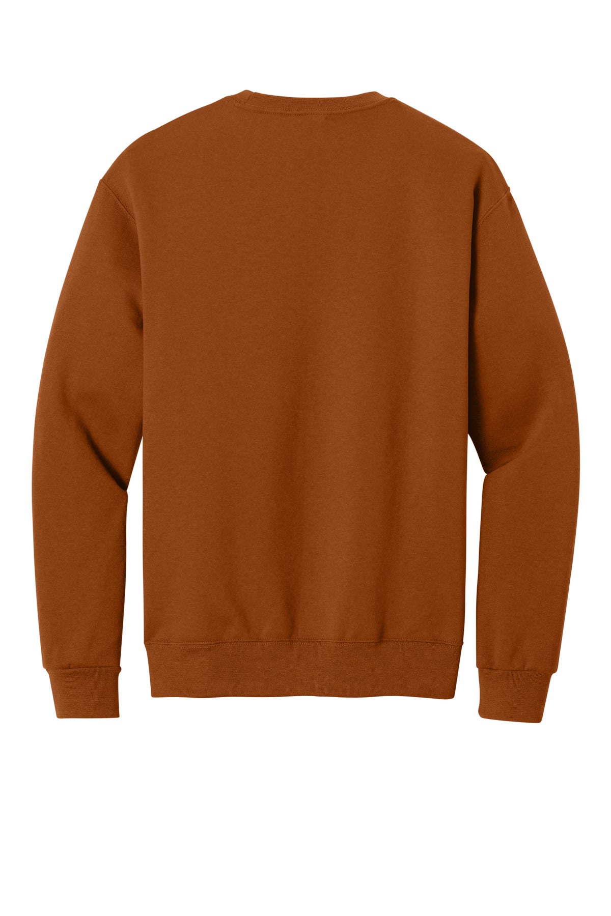 Rear View of TOrange Jerzees - NuBlend Crewneck Sweatshirt. 562M plain