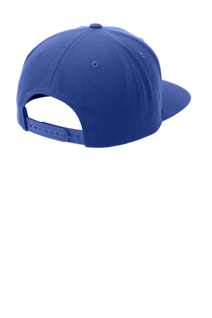 Rear View of Tr Roy Sport-Tek YP Classics Flat Bill Snapback Cap. STC19 plain