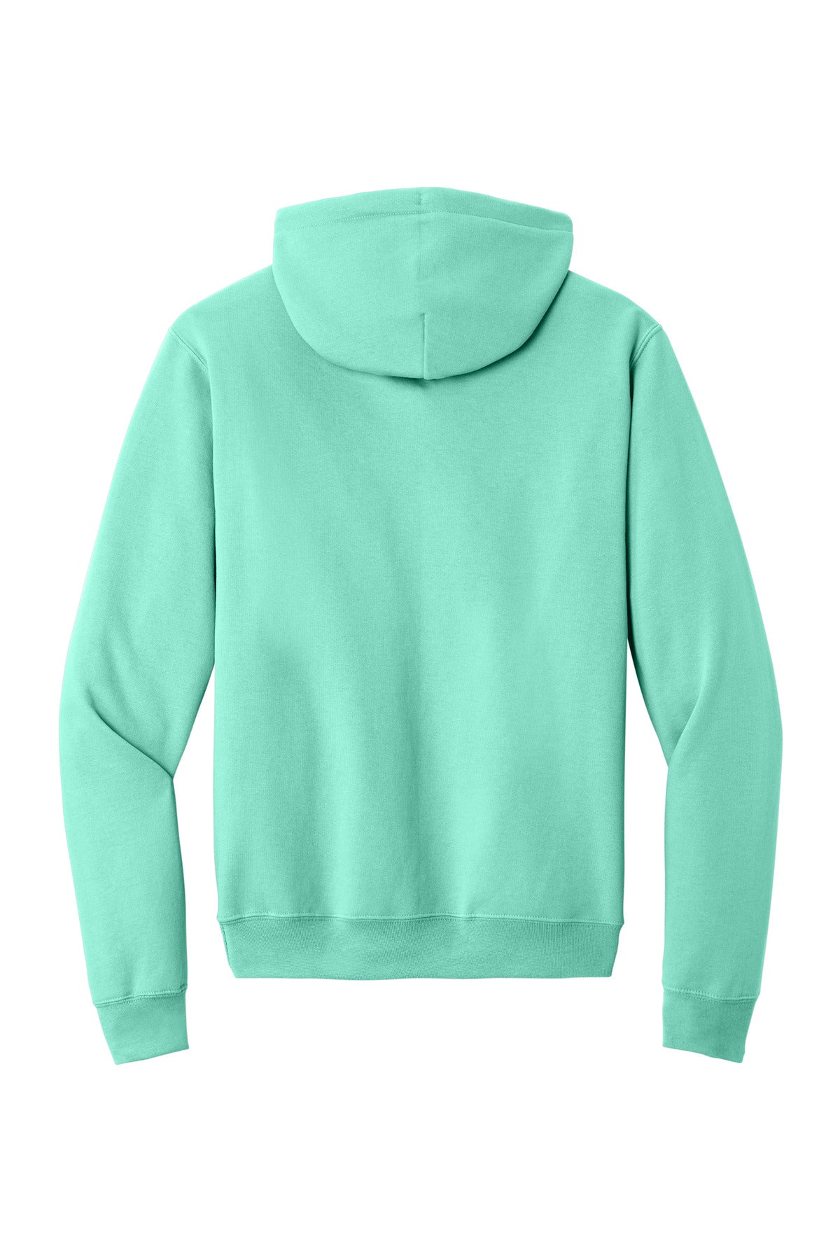 Rear View of TrCeladon Port & Co Core Fleece Pullover Hooded Sweatshirt. PC78H plain