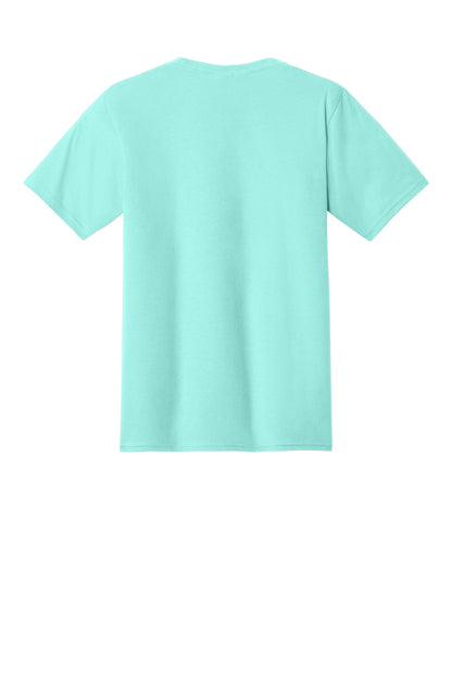 Rear View of True Celadon Port & Co Fan Favorite Tee. PC450 plain