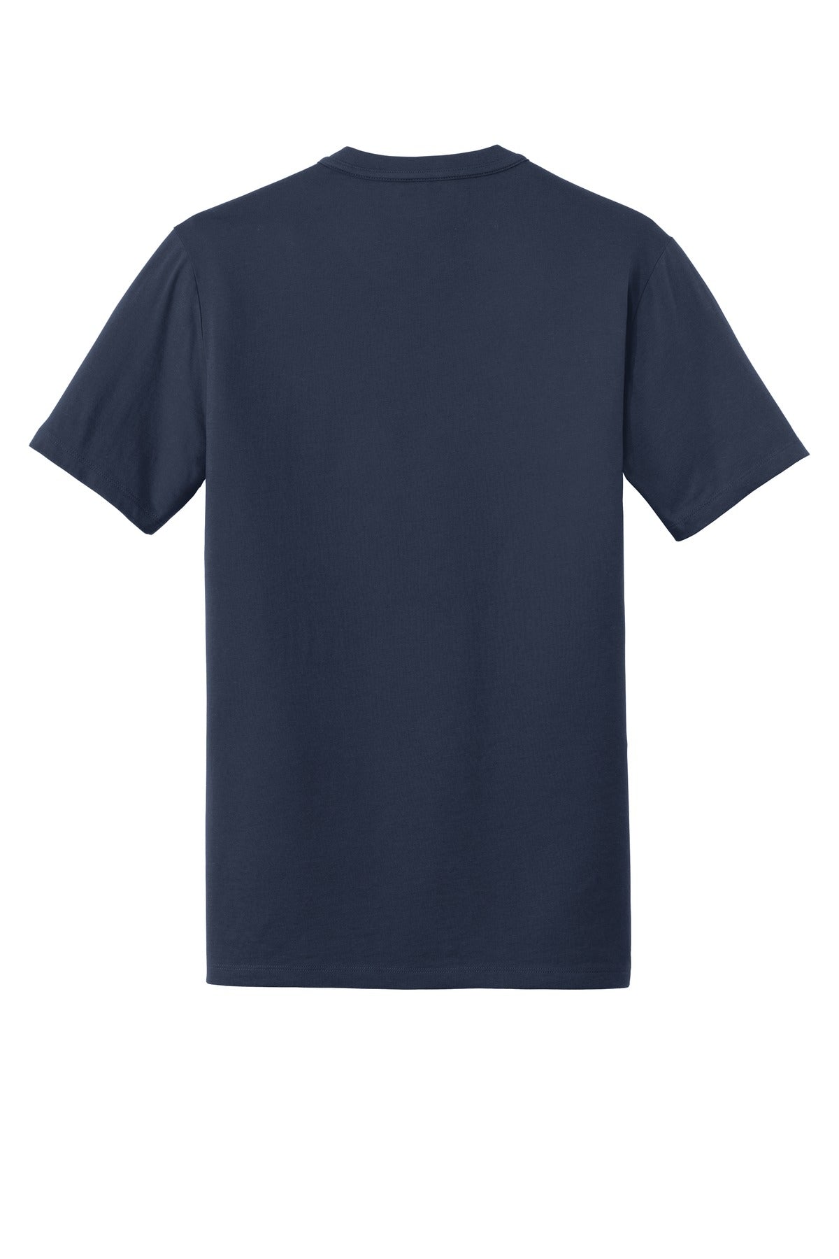 Rear View of True Navy New Era Heritage Blend Crew Tee. NEA100 plain