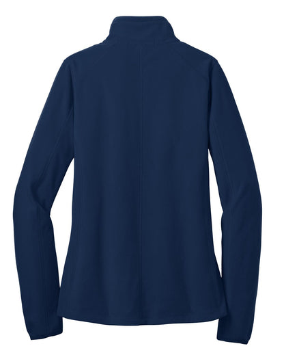 Rear View of True Navy Port Authority Women's Microfleece 1/2-Zip Pullover. L224 plain