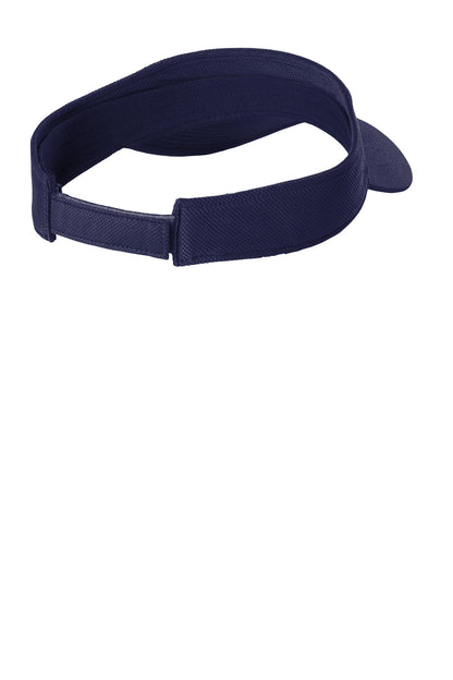 Rear View of True Navy Sport-Tek Action Visor. STC51 plain