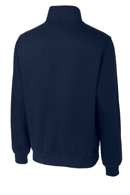 Rear View of True Navy Sport-Tek Full-Zip Sweatshirt. ST259 plain