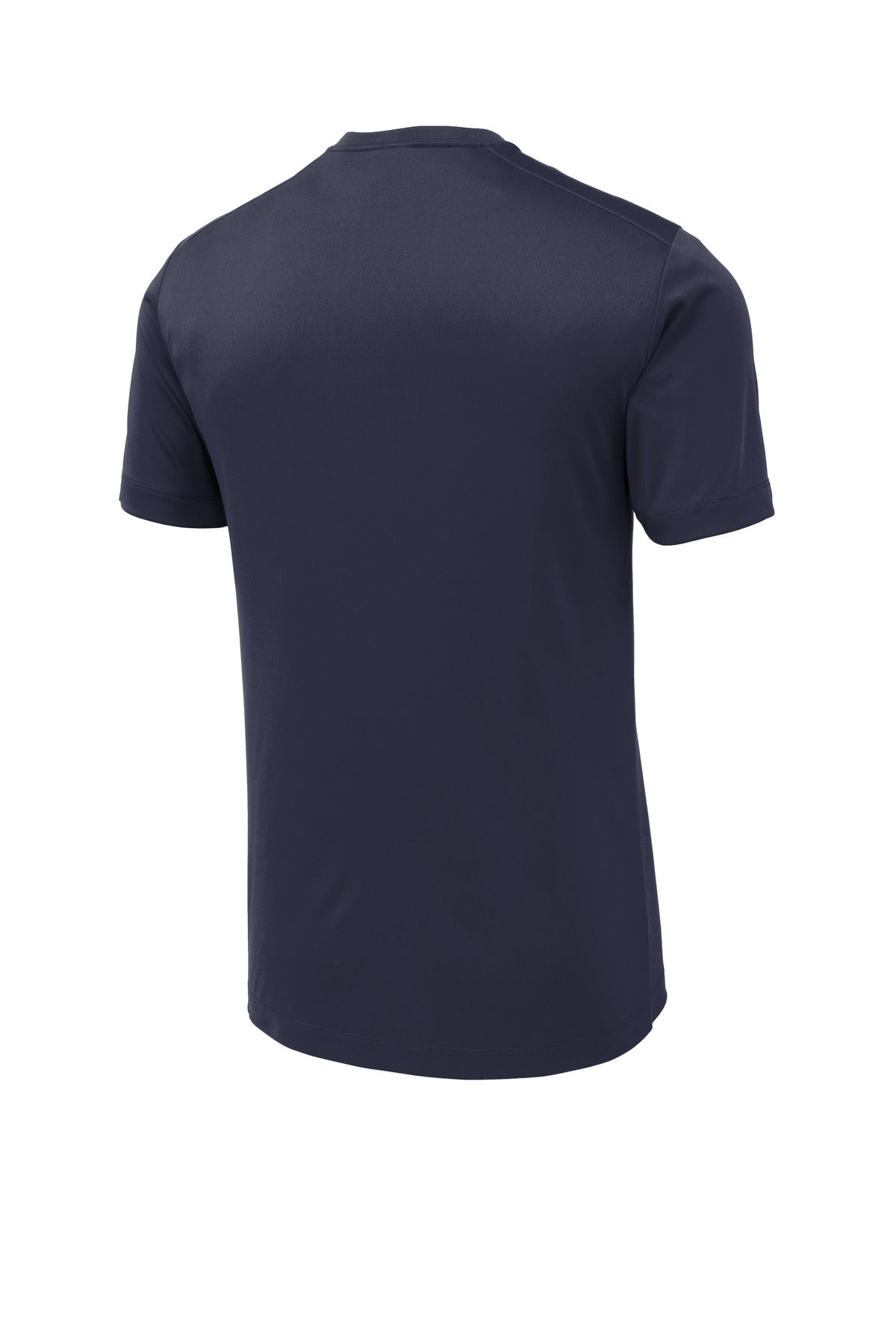 Rear View of True Navy Sport-Tek Posi-UV Pro Tee. ST420 plain