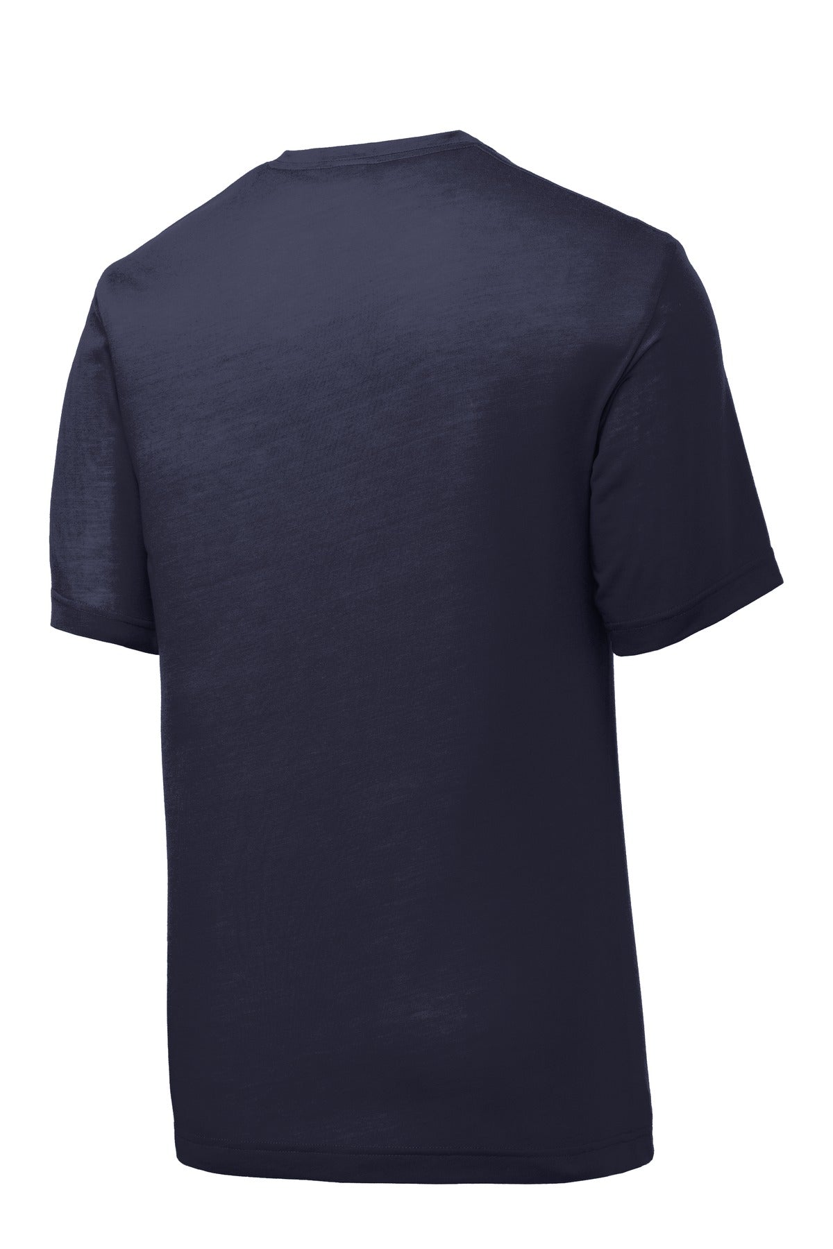Rear View of True Navy Sport-Tek PosiCharge Competitor Cotton Touch Tee. ST450 plain