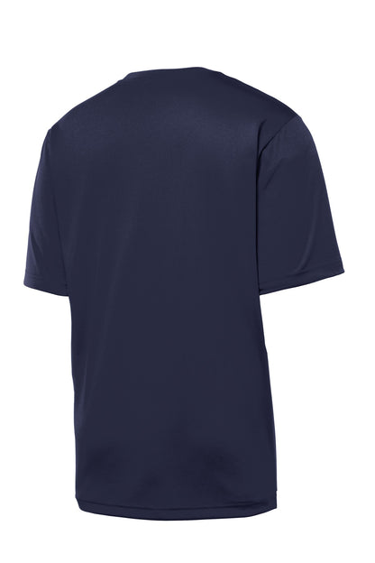 Rear View of True Navy Sport-Tek PosiCharge Tough Tee . ST320 plain