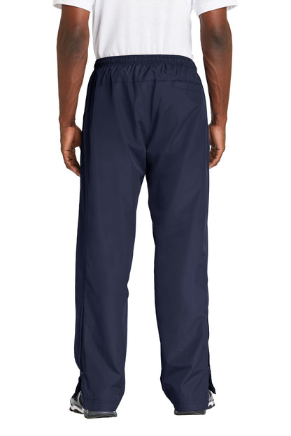 Rear View of True Navy Sport-Tek Wind Pant. PST74 plain