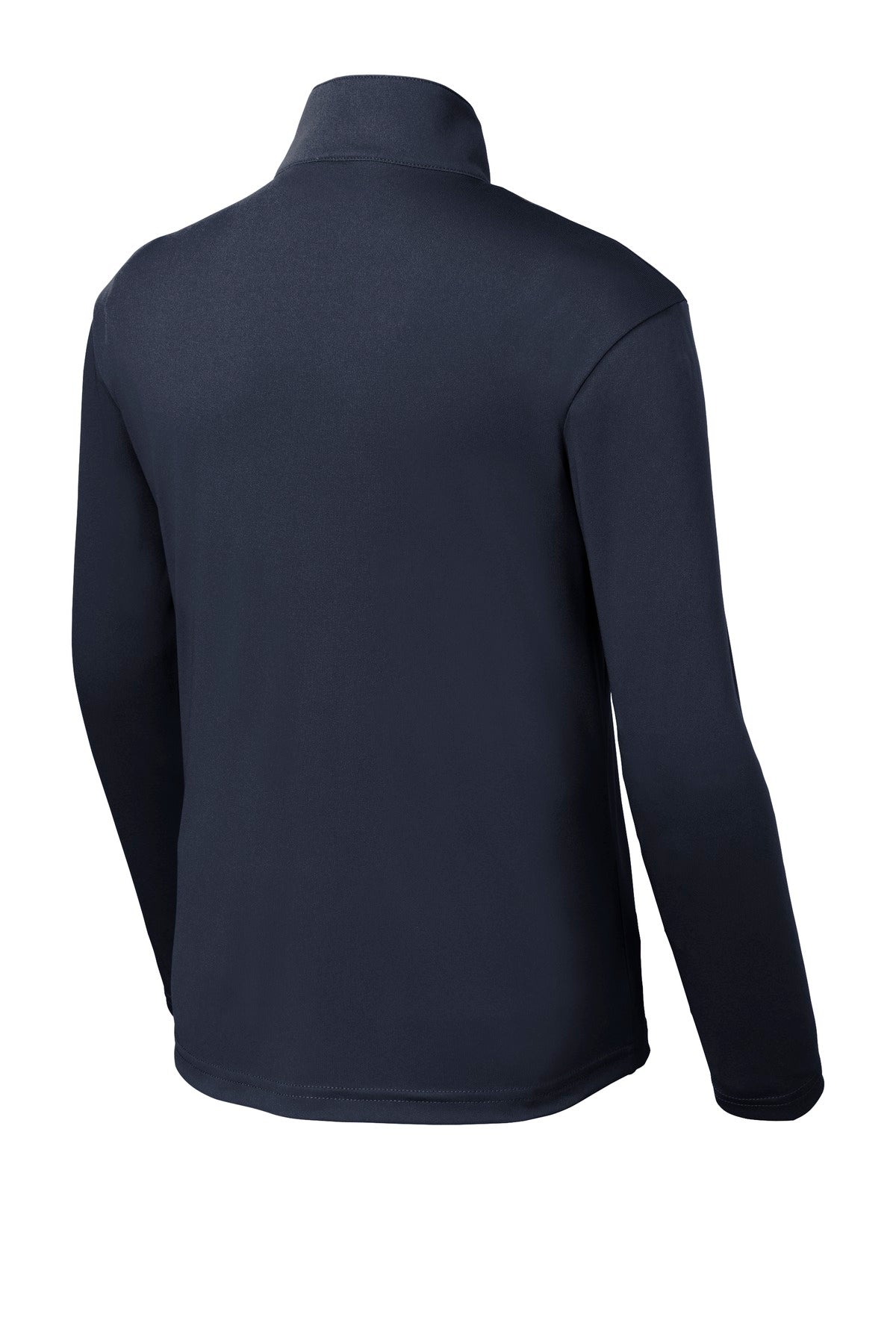 Rear View of True Navy Sport-Tek Youth PosiCharge Competitor 1/4-Zip Pullover. YST357 plain