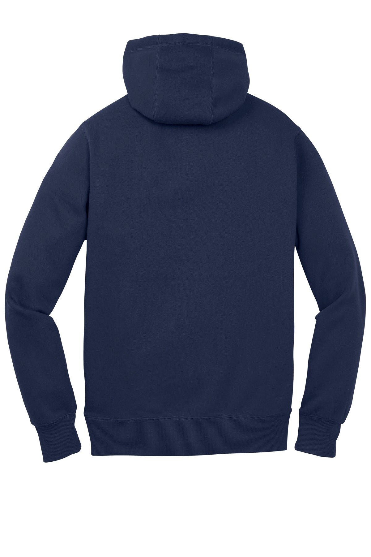 Rear View of True Navy Sport-Tek Youth Pullover Hooded Sweatshirt. YST254 plain