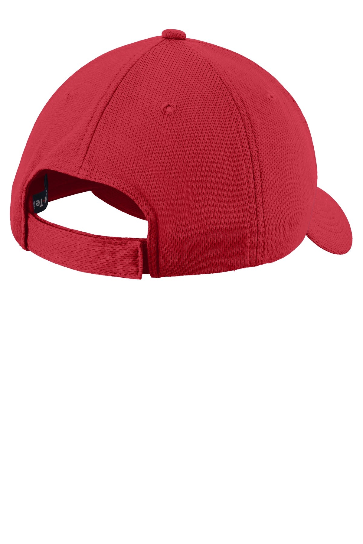 Rear View of True Red Sport-Tek Youth PosiCharge RacerMesh Cap. YSTC26 plain