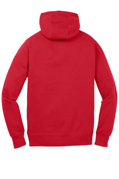 Rear View of True Red Sport-Tek Youth Pullover Hooded Sweatshirt. YST254 plain