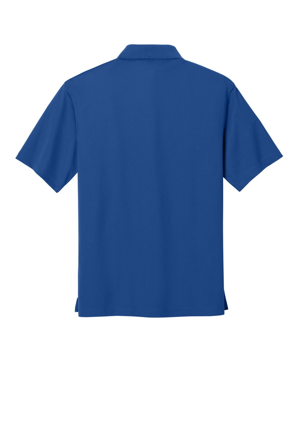 Rear View of True Royal CornerStone Micropique Gripper Polo. CS421 plain