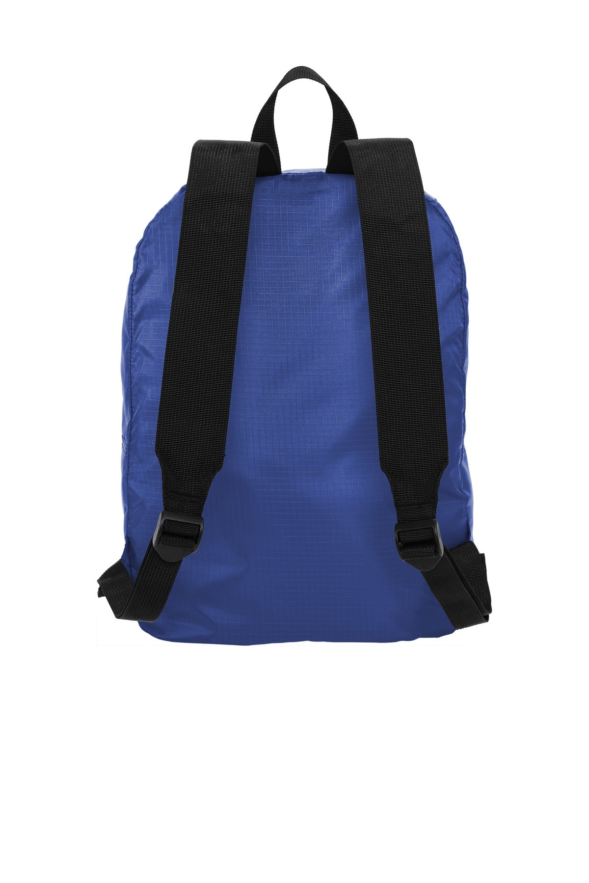 Rear View of True Royal Port Authority Crush Ripstop Backpack BG213 plain