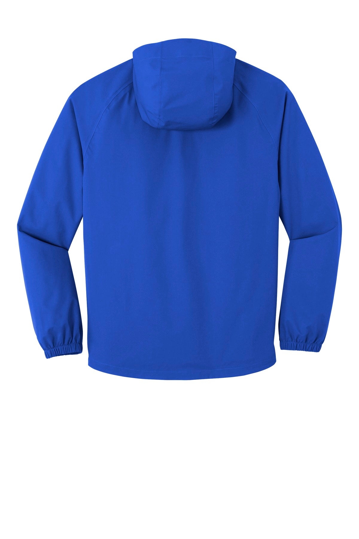 Rear View of True Royal Port Authority Essential Rain Jacket J407 plain