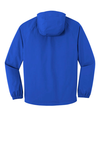 Rear View of True Royal Port Authority Essential Rain Jacket J407 plain