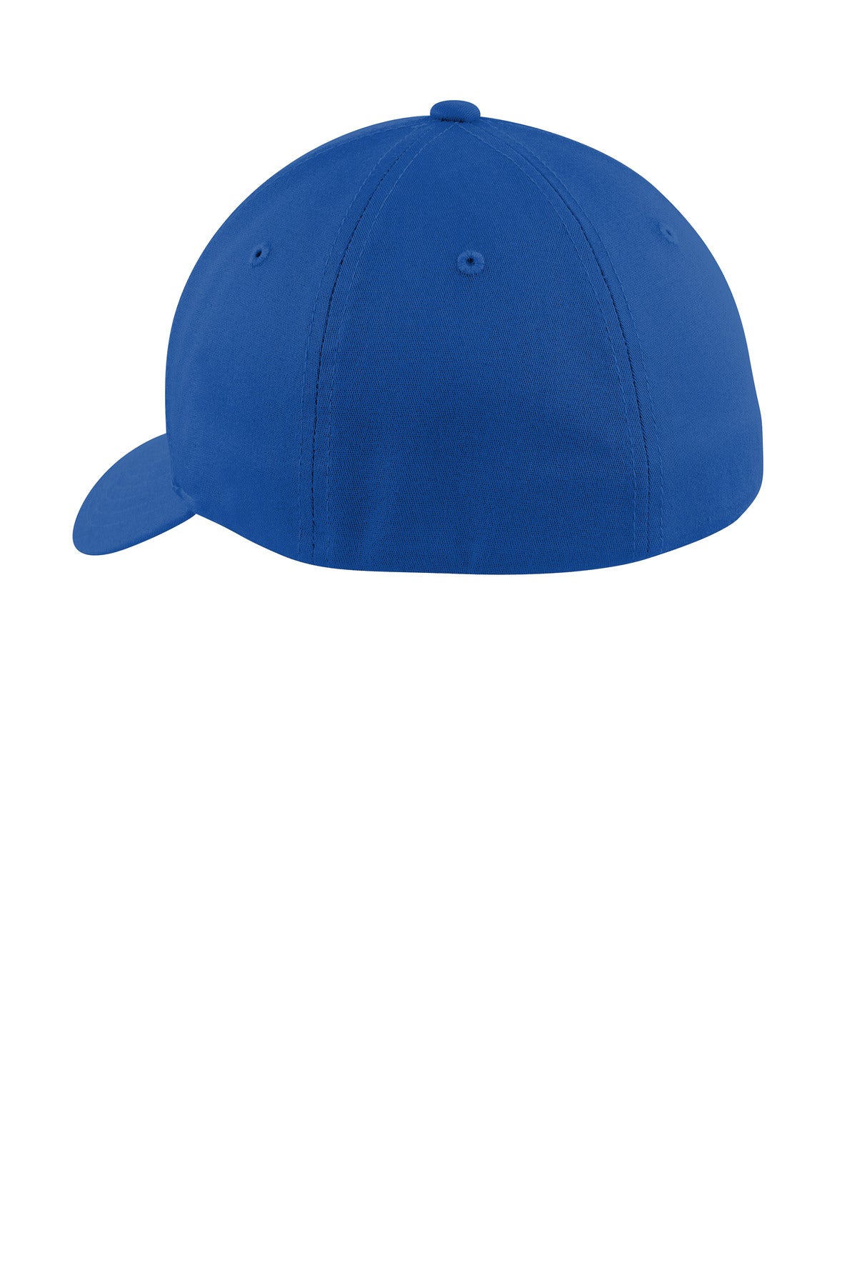 Rear View of True Royal Port Authority Flexfit Cotton Twill Cap. C813 plain