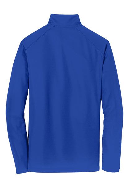 Rear View of True Royal Port Authority Pinpoint Mesh 1/2-Zip. K806 plain