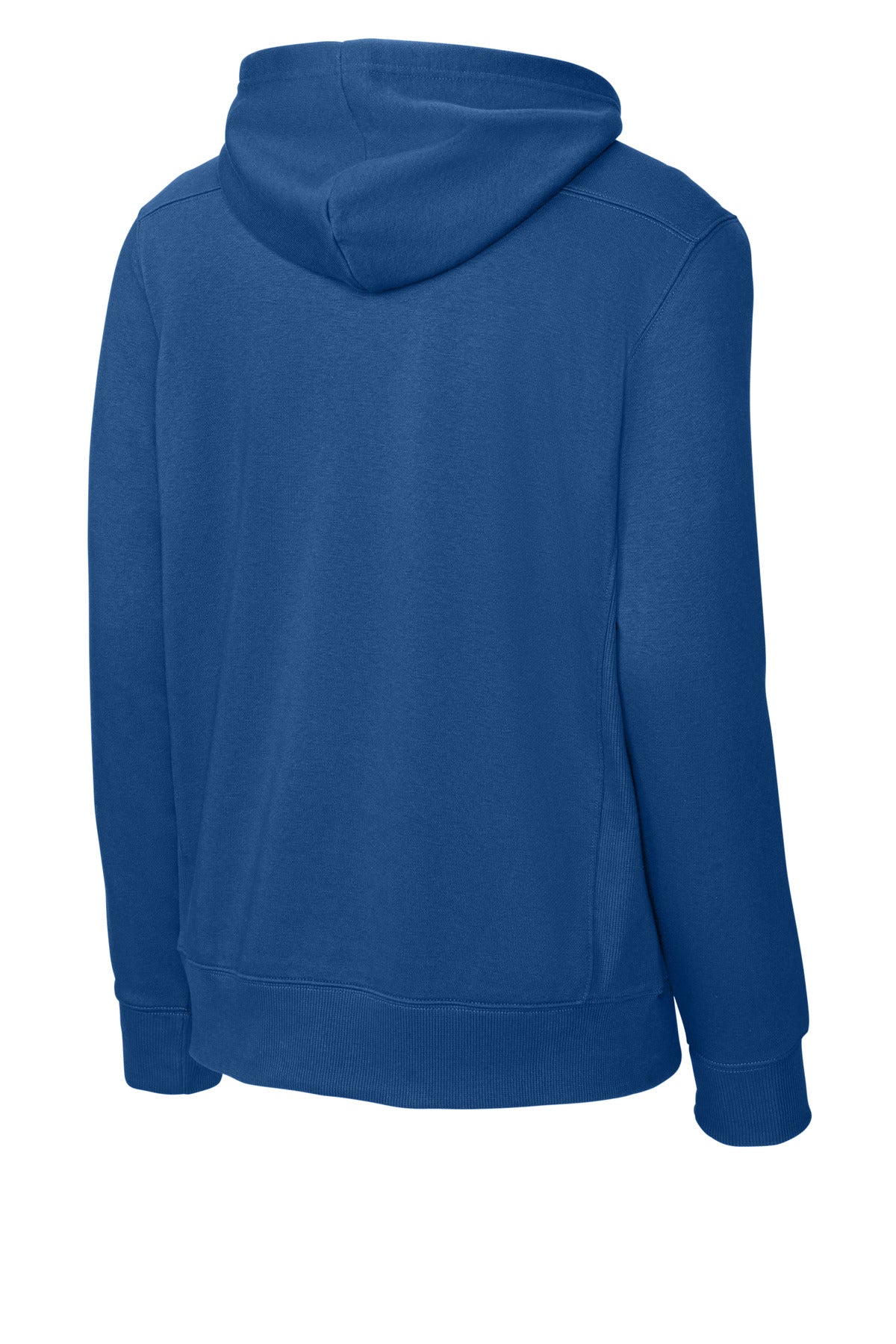 Rear View of True Royal Sport-Tek Lace Up Pullover Hooded Sweatshirt. ST271 plain