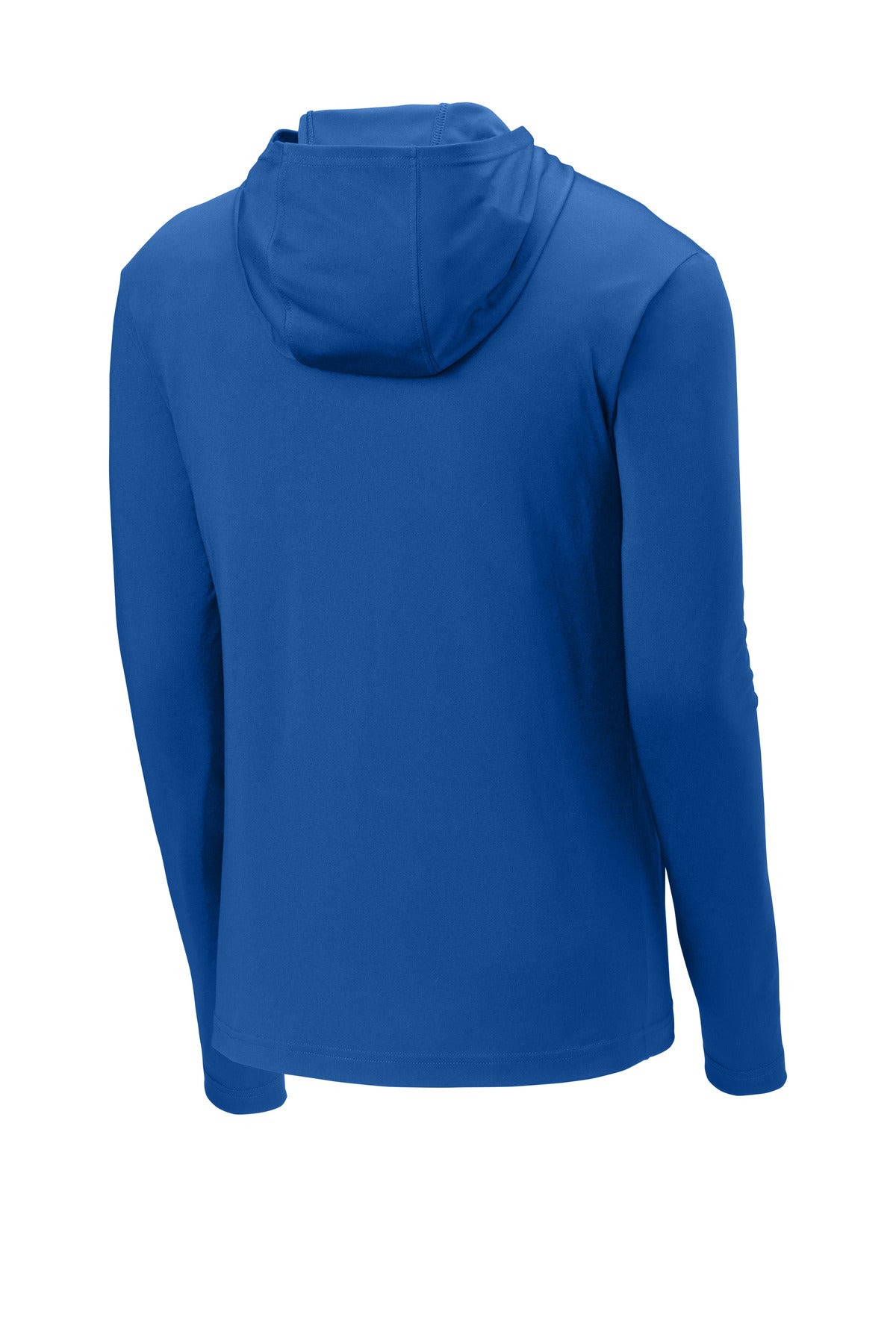 Rear View of True Royal Sport-Tek PosiCharge Competitor Hooded Pullover. ST358 plain