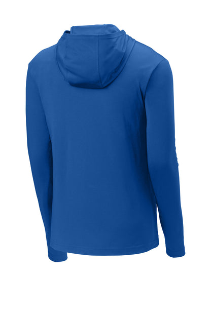 Rear View of True Royal Sport-Tek PosiCharge Competitor Hooded Pullover. ST358 plain