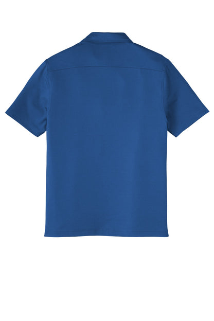Rear View of TrueBlue Port Authority City Stretch Polo K682 plain