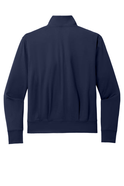 Rear View of TrueNavy Port Authority Women's C-FREE Double Knit Full-Zip LK881 plain