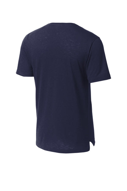 Rear View of TrueNavy Sport-Tek PosiCharge Strive Tee. ST430 plain