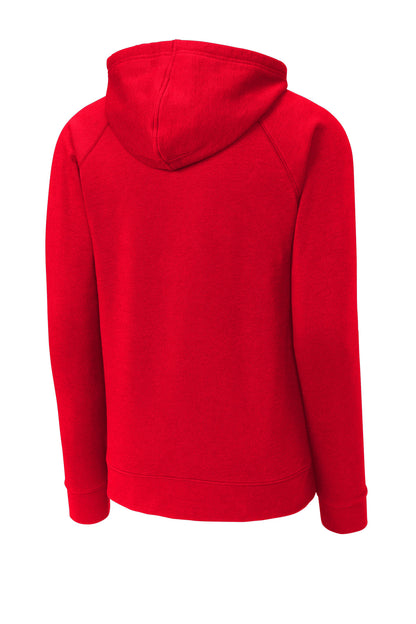Rear View of TrueRed Sport-Tek Drive Fleece Pullover Hoodie STF200 plain