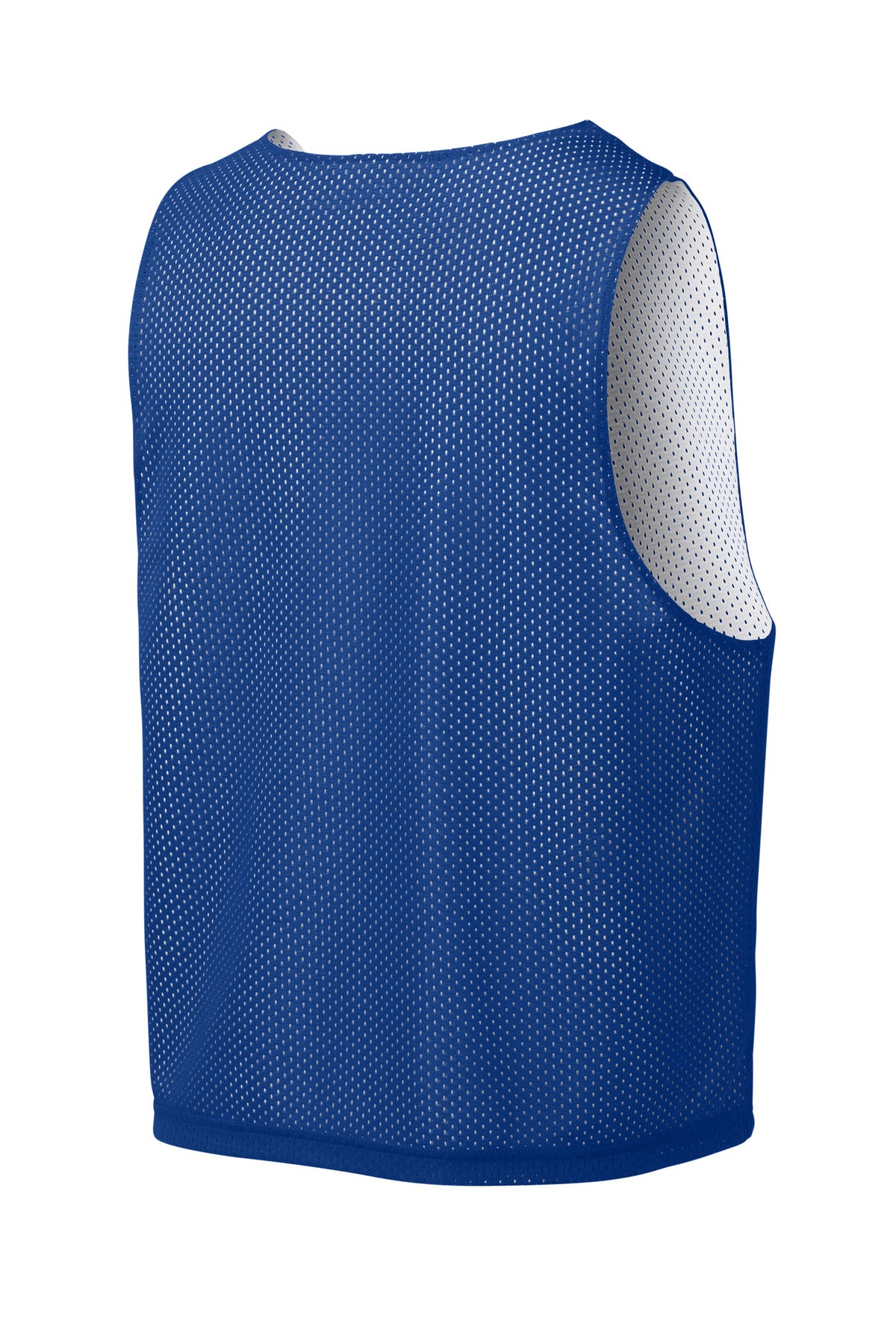 Rear View of TRy/White Sport-Tek Lacrosse Reversible Pinnie ST512 plain