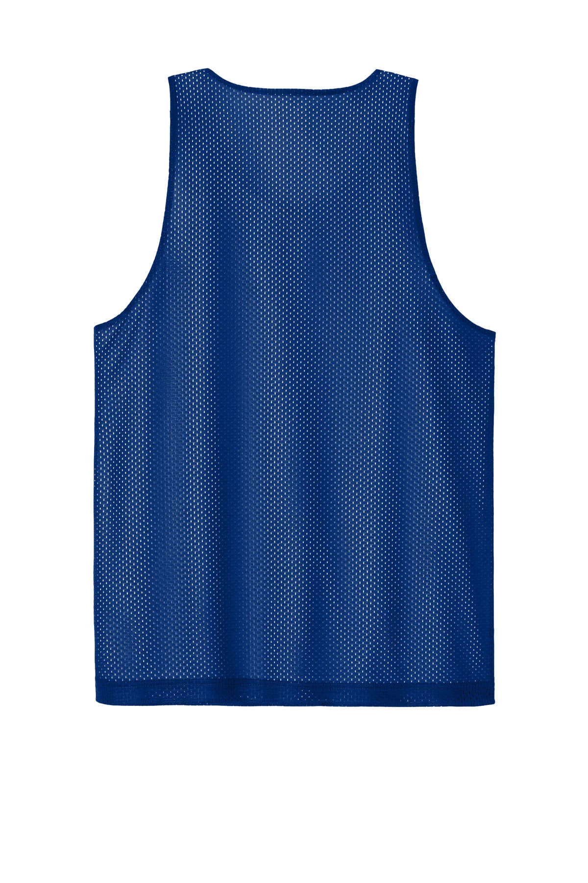 Rear View of TRy/White Sport-Tek PosiCharge Reversible Mesh Tank ST5000 plain