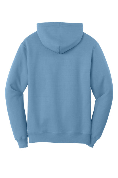 Rear View of TundraBlu Port & Co Core Fleece Pullover Hooded Sweatshirt. PC78H