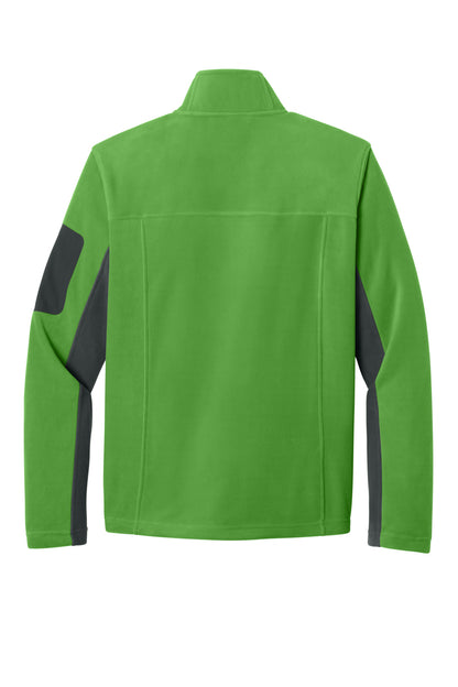 Rear View of Vine Green/Mag Port Authority Summit Fleece Full-Zip Jacket. F233