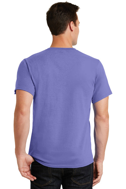 Rear View of Violet Port & Co Essential Tee. PC61 plain