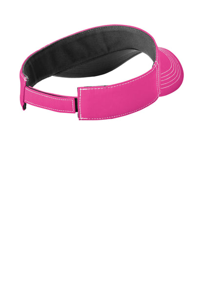 Rear View of VividPink Nike Dri-FIT Ace Visor NKFB6446 plain