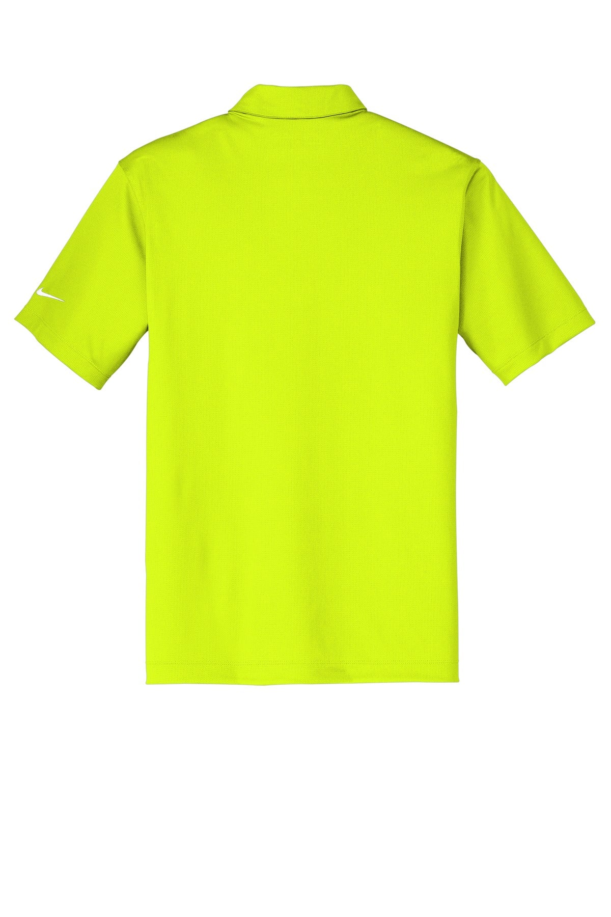 Rear View of Volt Nike Dri-FIT Vertical Mesh Polo. 637167 plain