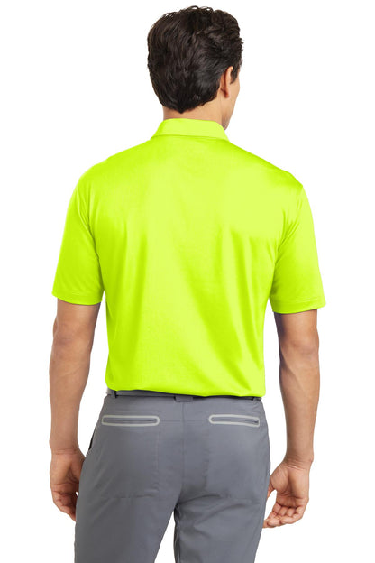 Rear View of Volt Nike Dri-FIT Vertical Mesh Polo. 637167 plain