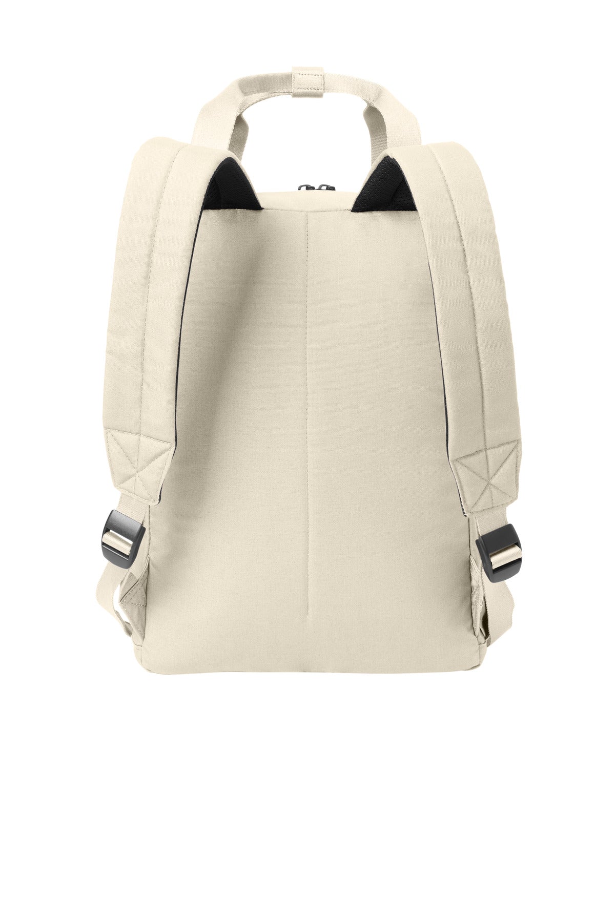 Rear View of WarmQuartz Mercer+Mettle Claremont Handled Backpack MMB211 plain