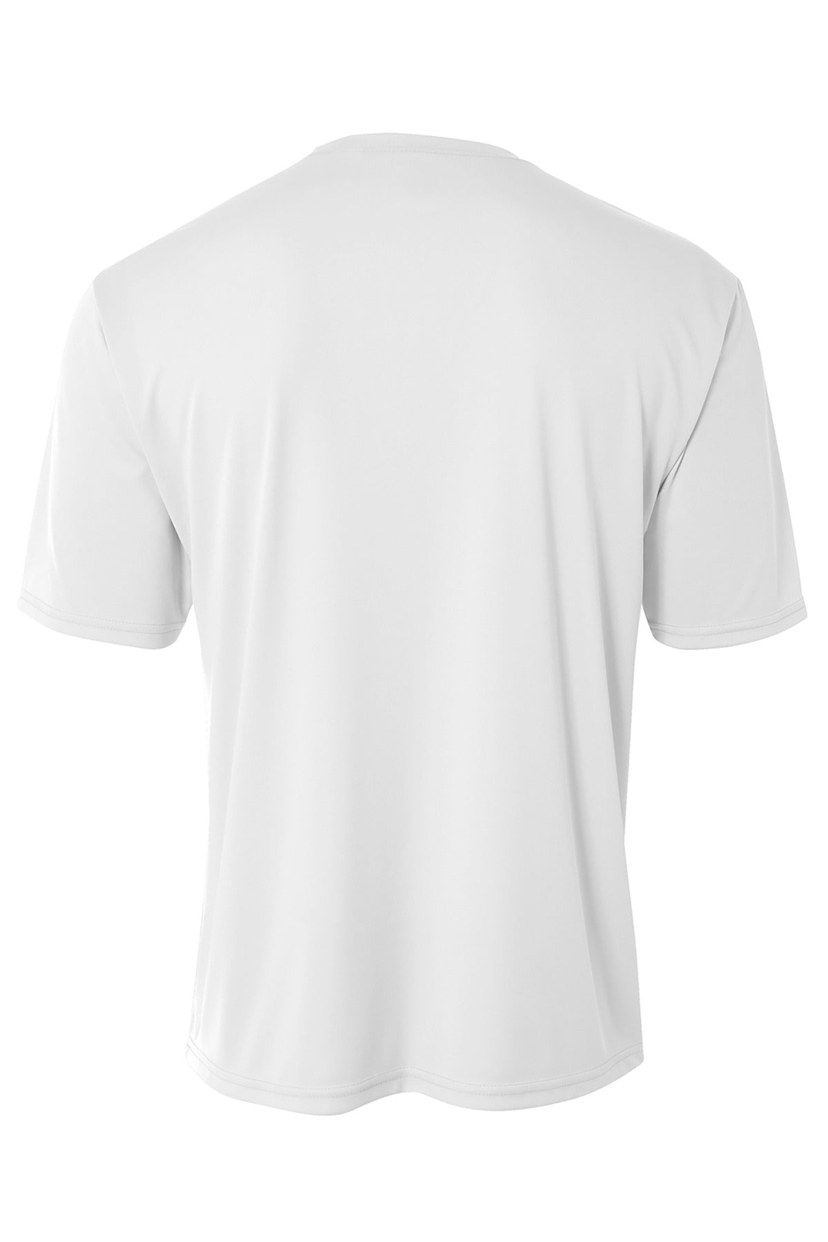 Rear View of White A4 Cooling Performance Short Sleeve Tee A4N3142 plain