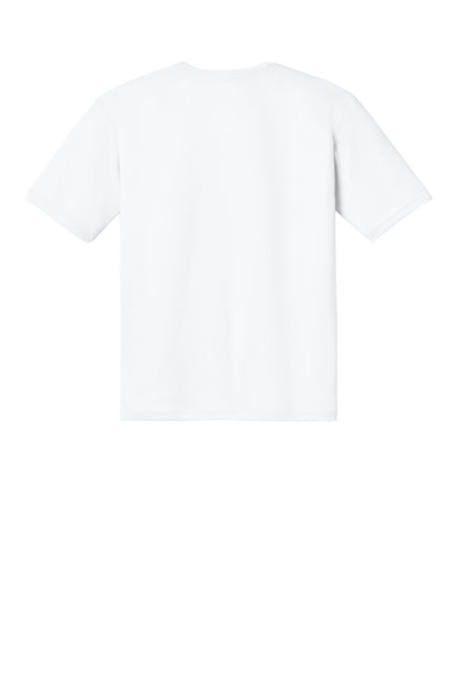 Rear View of White A4 Cooling Performance Short Sleeve Tee A4N3142 plain