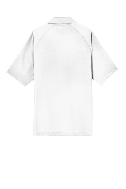 Rear View of White CornerStone Select Lightweight Snag-Proof Tactical Polo. CS420 plain