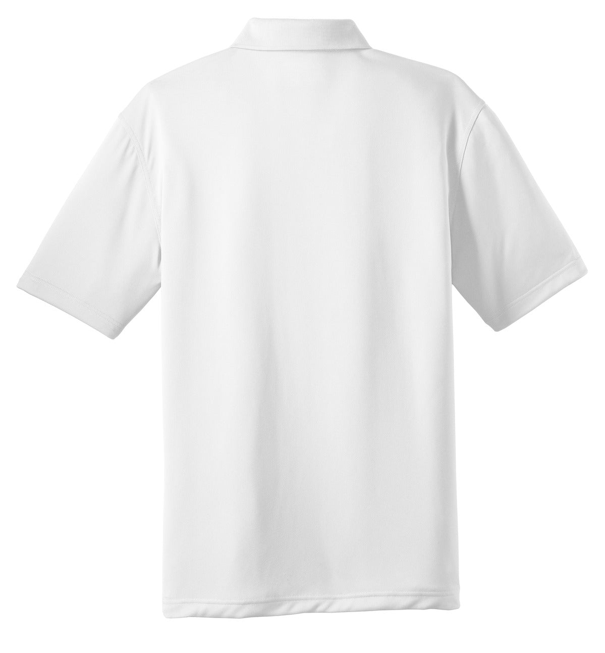Rear View of White CornerStone - Select Snag-Proof Polo. CS412 plain