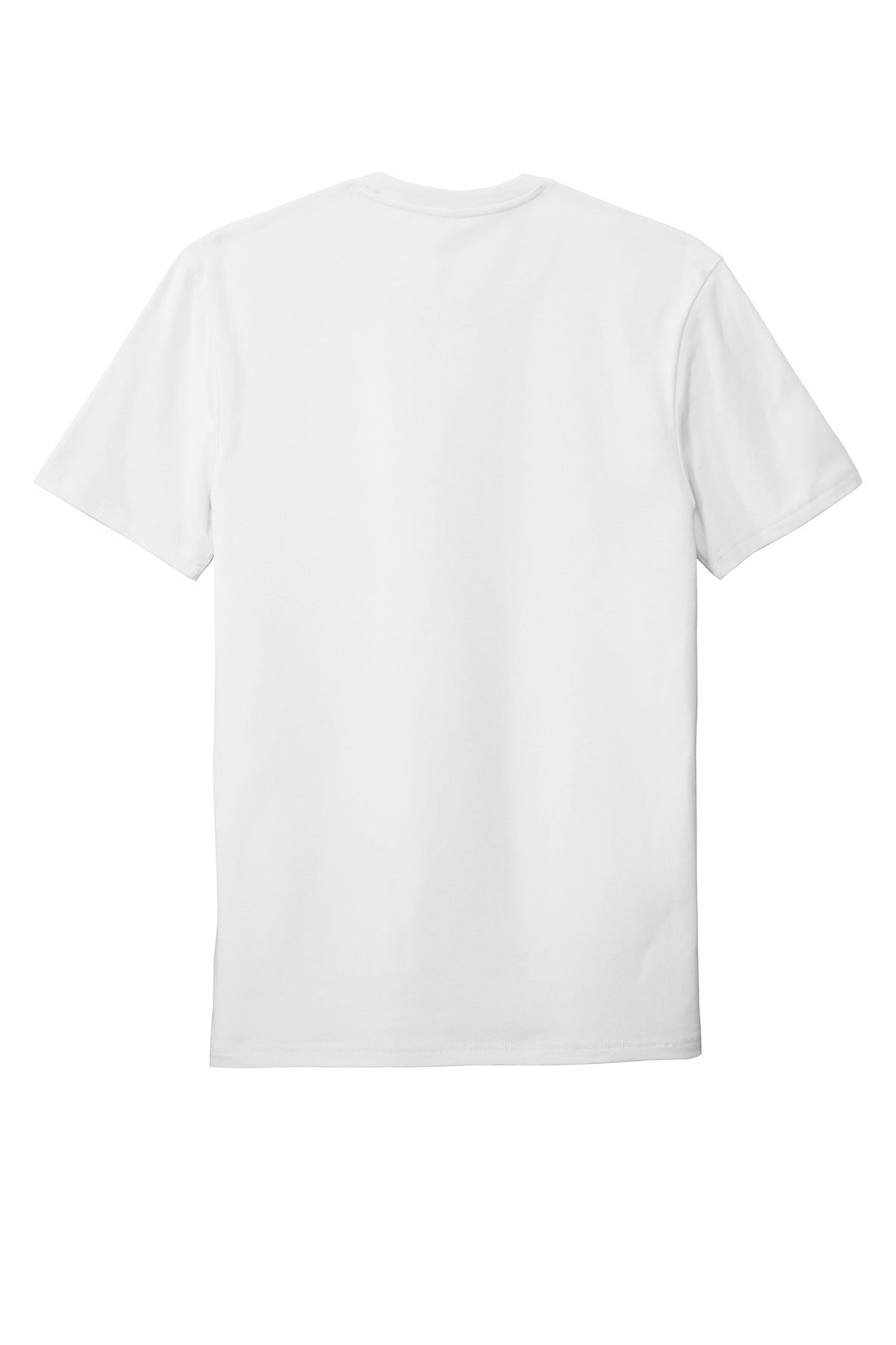 Rear View of White District Flex Tee DT7500 plain