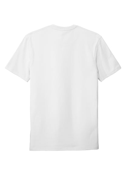 Rear View of White District Flex Tee DT7500 plain