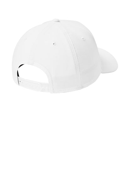 Rear View of White New Era A-Frame Snapback Cap NE211 plain