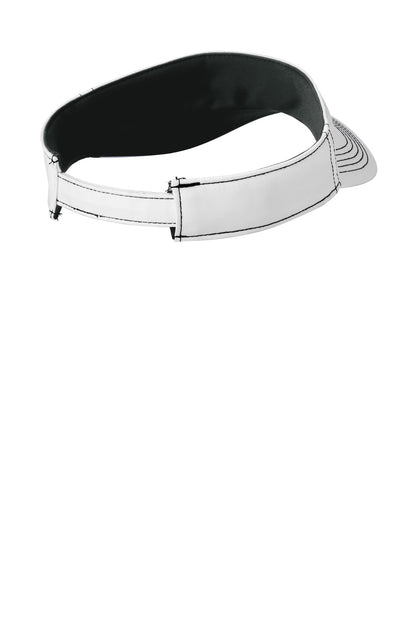 Rear View of White Nike Dri-FIT Ace Visor NKFB6446 plain