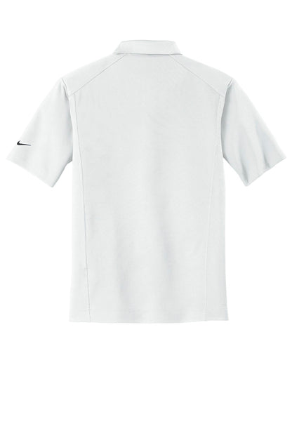 Rear View of White Nike Dri-FIT Classic Polo. 267020 plain