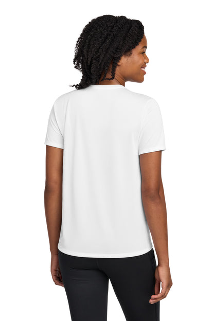 Rear View of White Nike Women's Team rLegend Tee DV7312 plain
