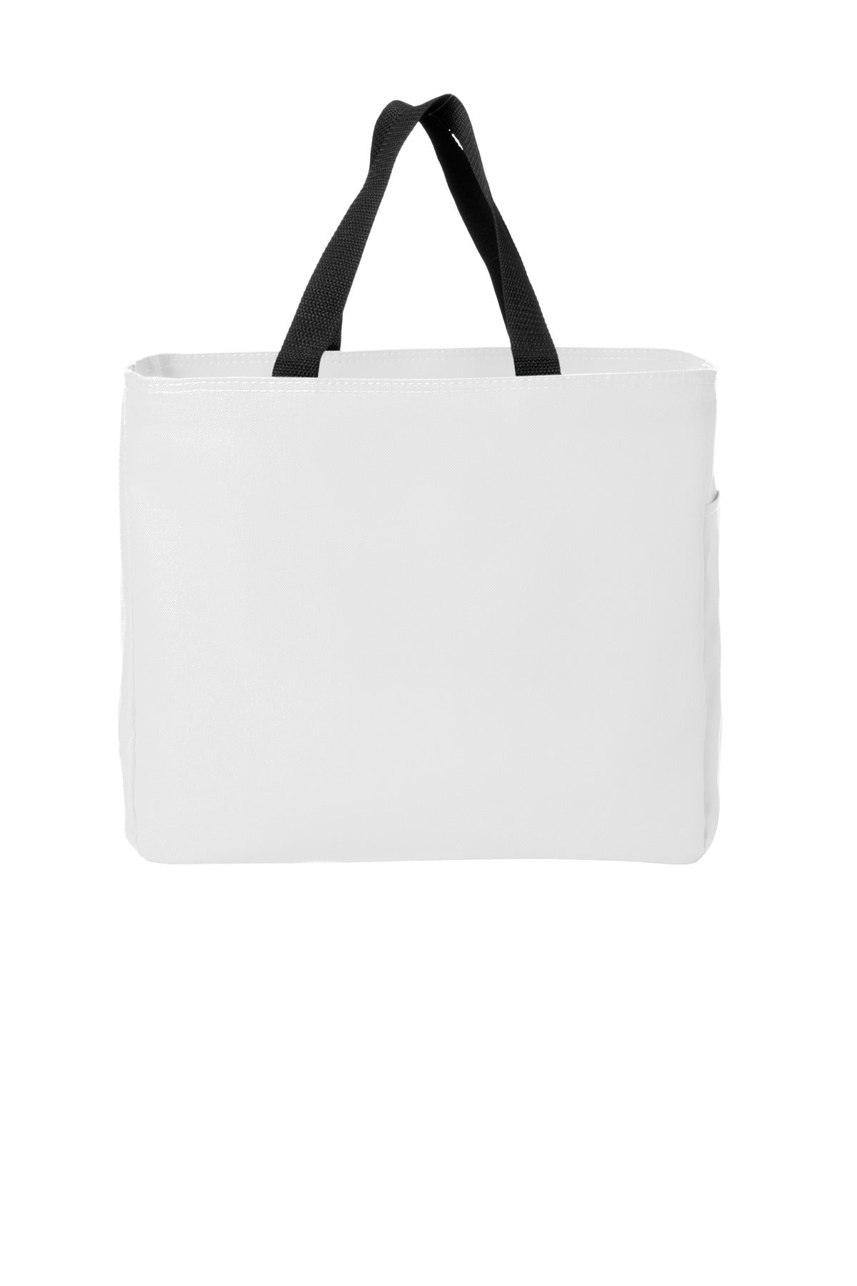Rear View of White Port Authority - Essential Tote. B0750