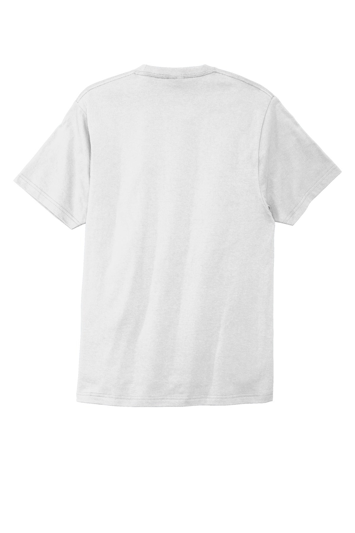 Rear View of White Port & Co Bouncer Tee PC600 plain